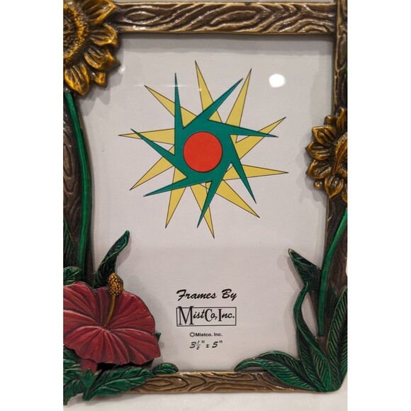 NEW~MistCo, Inc. Metal 3.5" X 5" Flowers & Hummingbird Picture Photo Frame - Picture 3 of 9